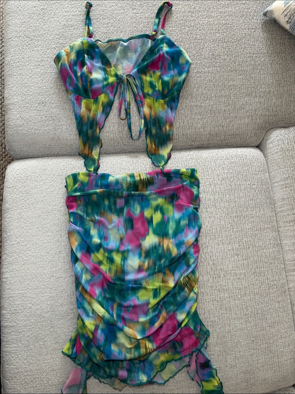 Tie-Dye Two-Piece Set in Multicolor